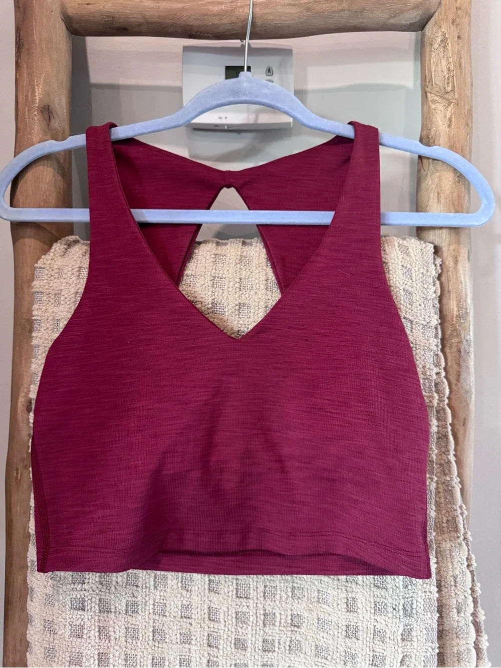 Beyond Yoga Wine V-Neck Crop Tank